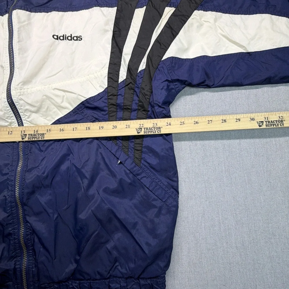 Vintage Adidas‎ Jacket Mens Large Stripes 90s Windbreaker